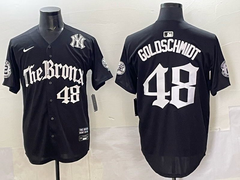 Men New York Yankees #48 Goldschmidt black MLB 2025 Nike jersey 015